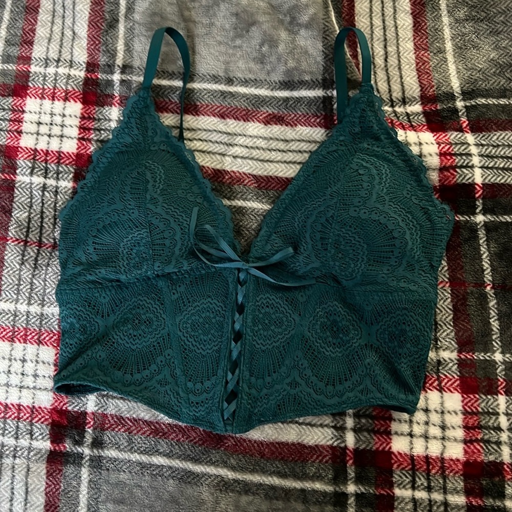 emerald green Hollister bralette